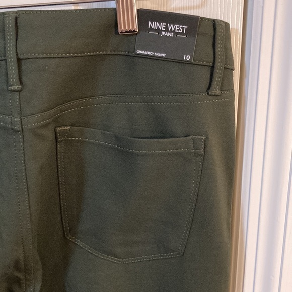 NEW Nine West Green Skinny Pants 10 - Picture 7 of 13